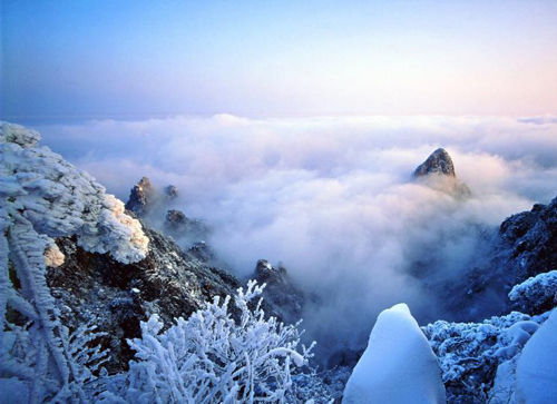 黄山:冬季云海