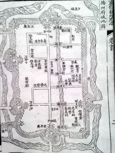 古地图还原扬州前世今生 现存最早地图见于明朝方志