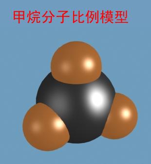 &nbsp;         甲烷分子结构示意图        几种烷烃的球棍模型